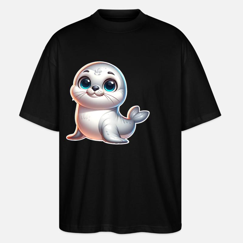 Robbe Seehund - Stanley/Stella Oversized Unisex Bio T-Shirt Blaster 2.0 - Schwarz