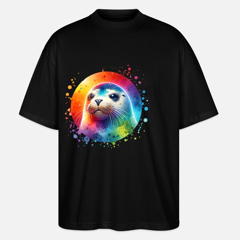 Seal seal - Stanley/Stella Oversized Unisex Organic T-shirt Blaster 2.0 - black