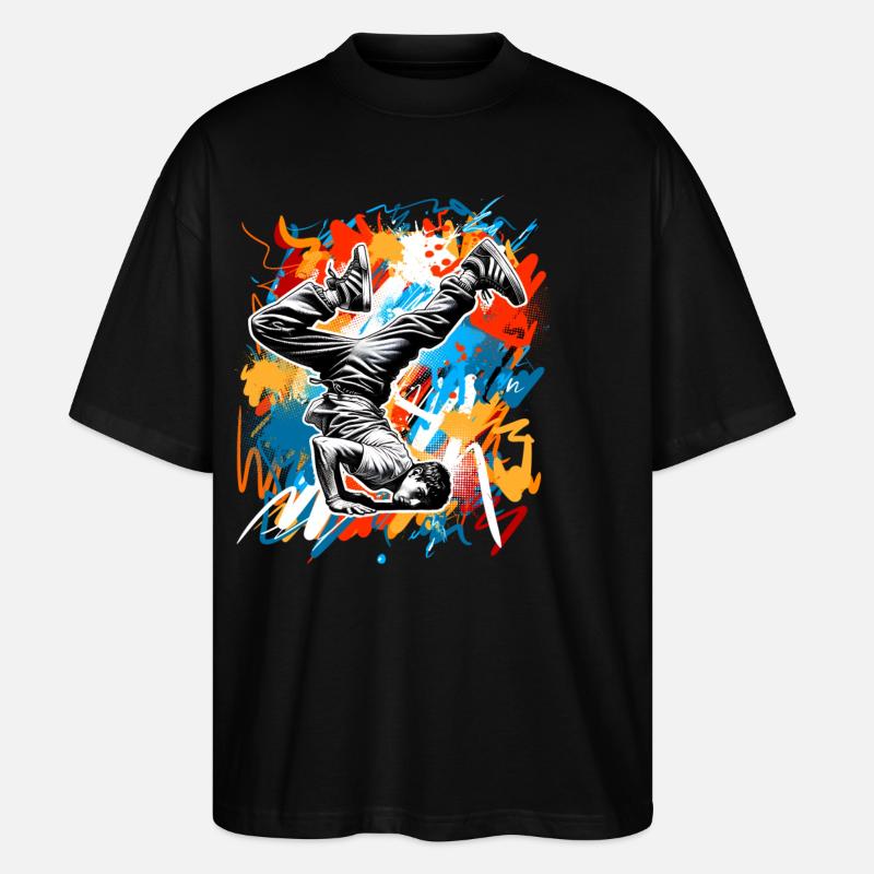 Breakdance - T-shirt bio Blaster 2.0 coupe oversize Stanley/Stella Unisexe - noir