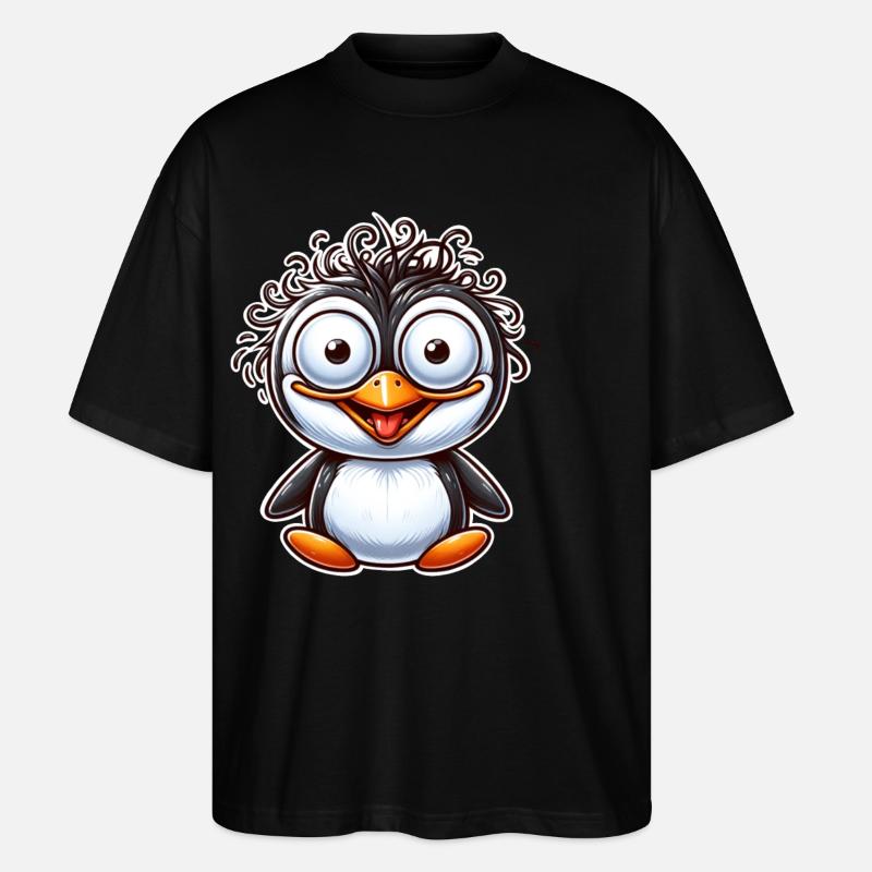 Pingouin - T-shirt bio Blaster 2.0 coupe oversize Stanley/Stella Unisexe - noir