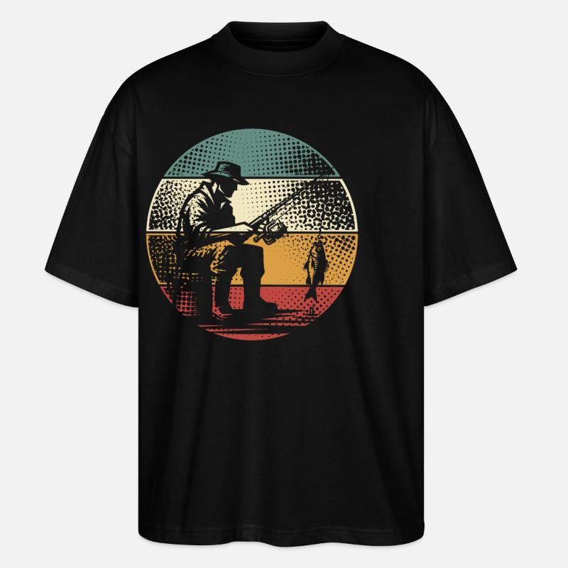 Pêche Pêcheurs Pêche - T-shirt bio Blaster 2.0 coupe oversize Stanley/Stella Unisexe - noir
