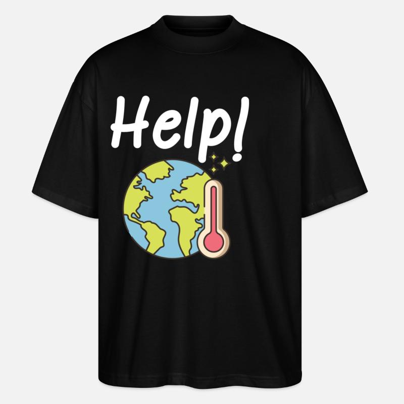 Changement climatique Protection du climat - T-shirt bio Blaster 2.0 coupe oversize Stanley/Stella Unisexe - noir