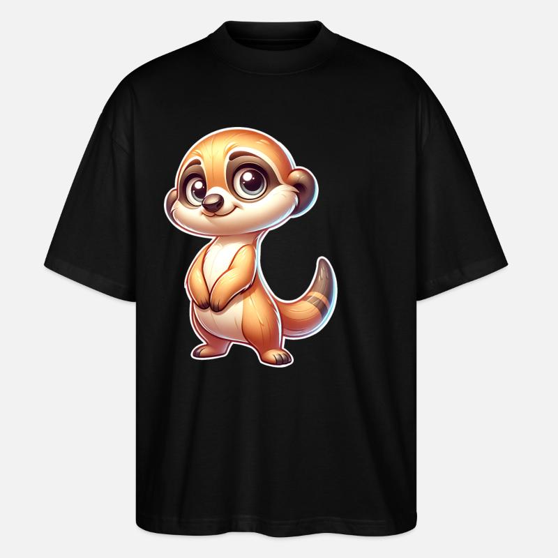 Erdmännchen - Stanley/Stella Oversized Unisex Bio T-Shirt Blaster 2.0 - Schwarz