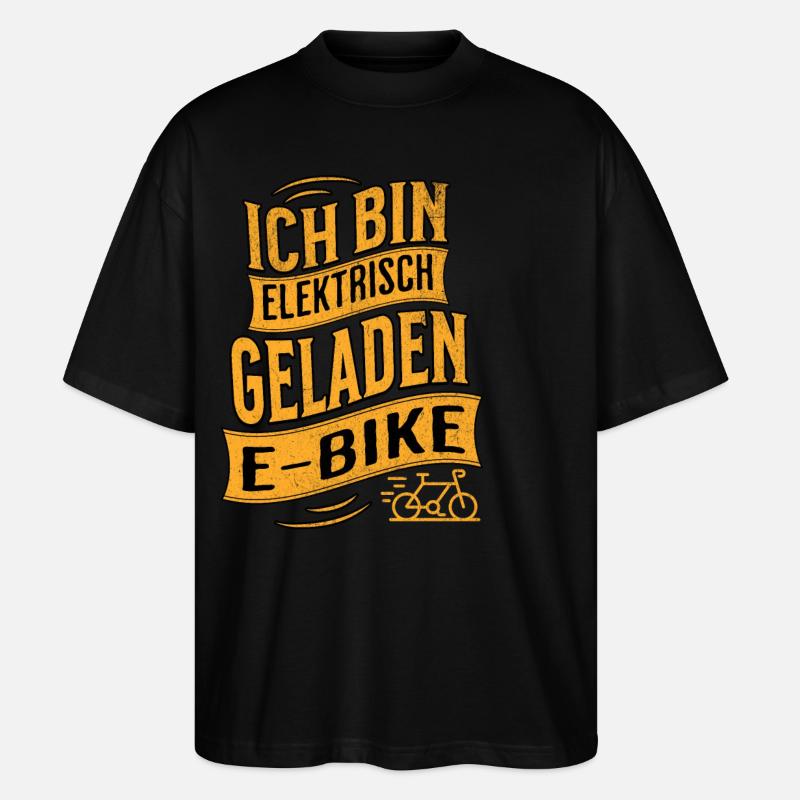 E-Bike E-Biker - Stanley/Stella Oversized Unisex Bio T-Shirt Blaster 2.0 - Schwarz
