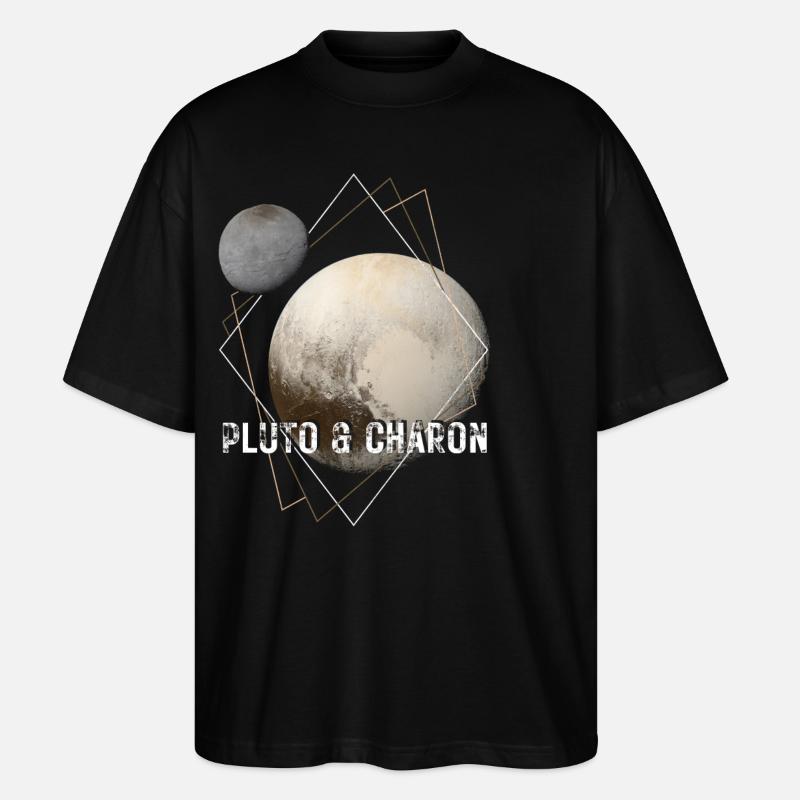 Pluto und Charon - Stanley/Stella Oversized Unisex Bio T-Shirt Blaster 2.0 - Schwarz