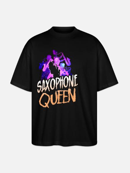 Saxophone Saxophone Queen - Stanley/Stella Oversized Unisex Organic T-shirt Blaster 2.0 - black