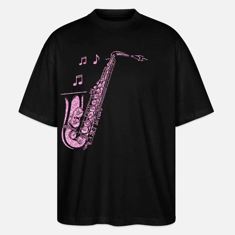 Saxophone Diamonds - Stanley/Stella Oversized Unisex Bio T-Shirt Blaster 2.0 - Schwarz