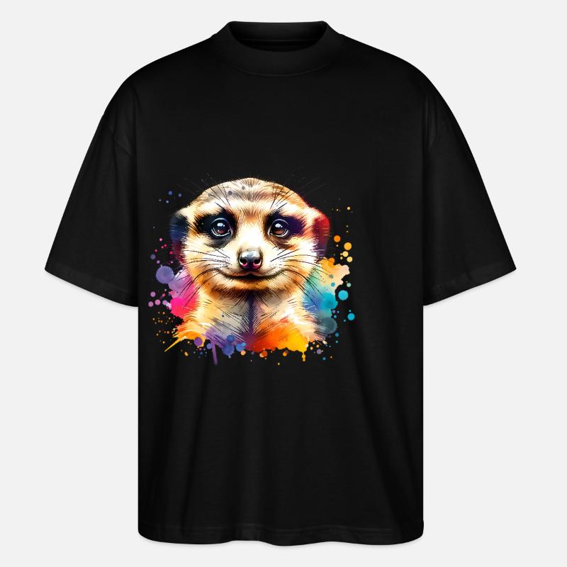 Erdmännchen - Stanley/Stella Oversized Unisex Bio T-Shirt Blaster 2.0 - Schwarz