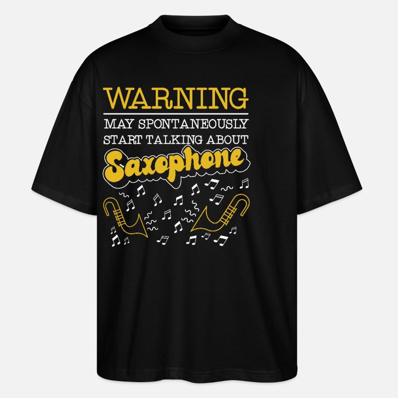 Saxophone Avertissement Mai - T-shirt bio Blaster 2.0 coupe oversize Stanley/Stella Unisexe - noir