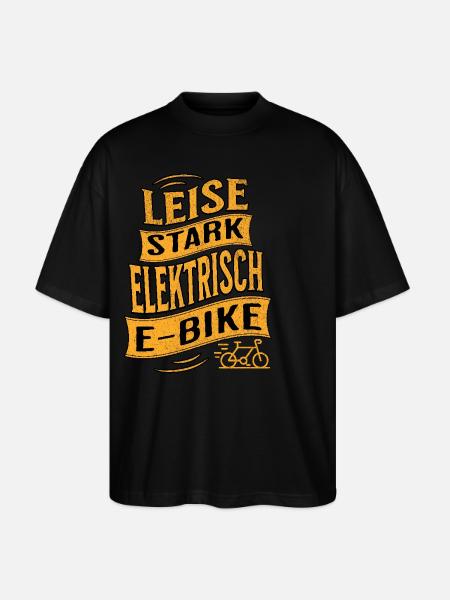 E-Bike E-Biker - Stanley/Stella Oversized Unisex Bio T-Shirt Blaster 2.0 - Schwarz