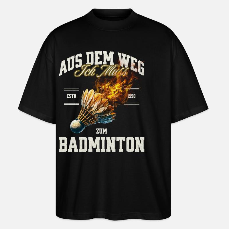 Badminton - Stanley/Stella Oversized Unisex Bio T-Shirt Blaster 2.0 - Schwarz