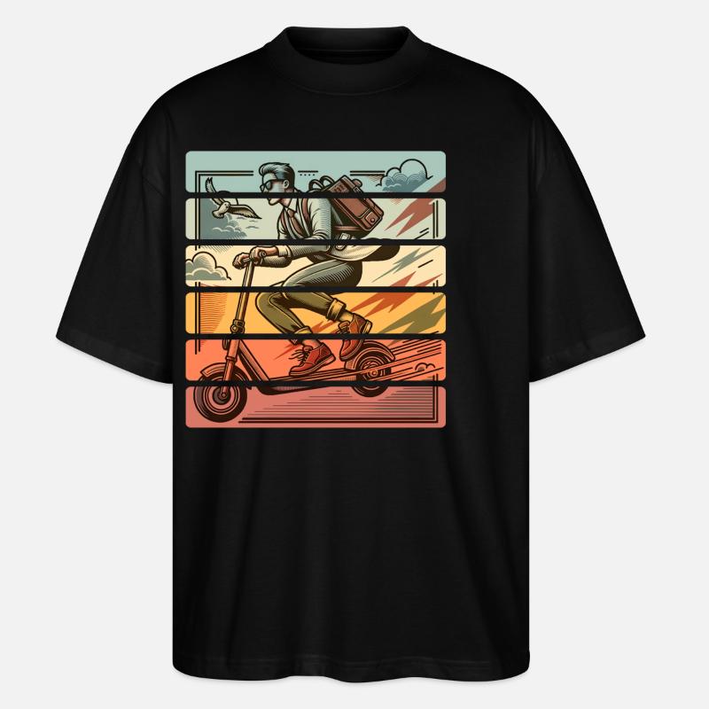 E-Scooter E-Scooter Kick Scooter - Stanley/Stella Oversized Unisex Organic T-shirt Blaster 2.0 - black