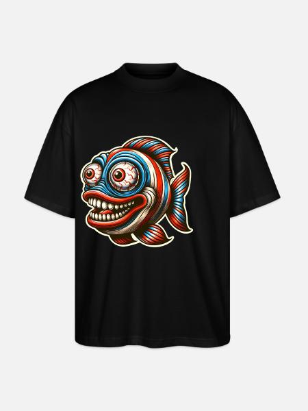 Poisson - T-shirt bio Blaster 2.0 coupe oversize Stanley/Stella Unisexe - noir