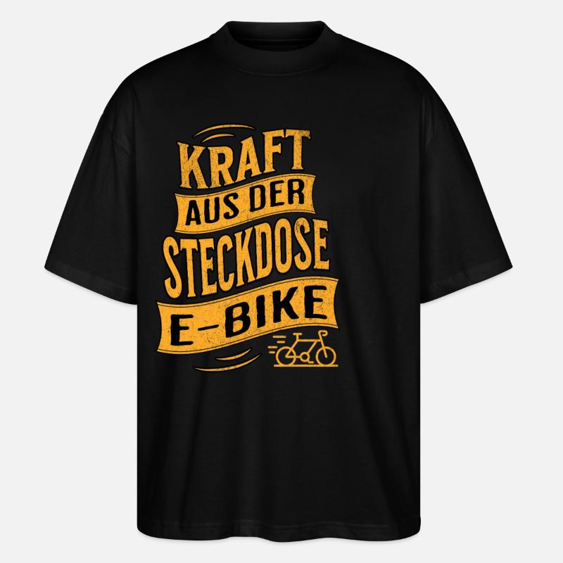 E-Bike E-Biker - Stanley/Stella Oversized Unisex Bio T-Shirt Blaster 2.0 - Schwarz