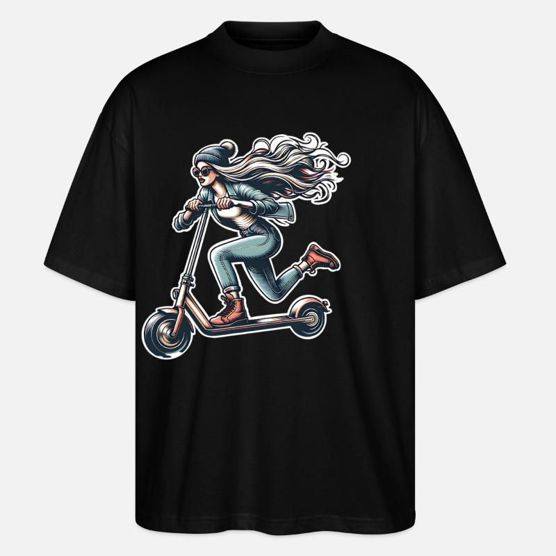E-Scooter E-Scooter Femme Scooter - T-shirt bio Blaster 2.0 coupe oversize Stanley/Stella Unisexe - noir