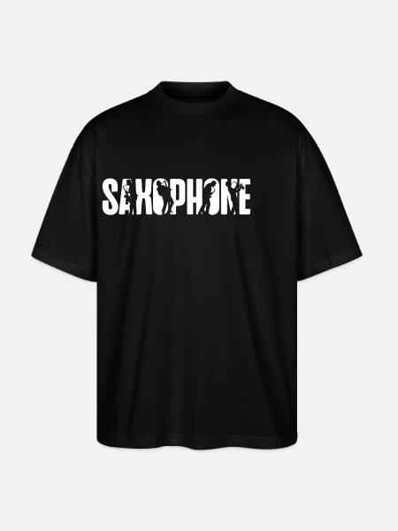 Saxophone Saxophone - Stanley/Stella Oversized Unisex Bio T-Shirt Blaster 2.0 - Schwarz