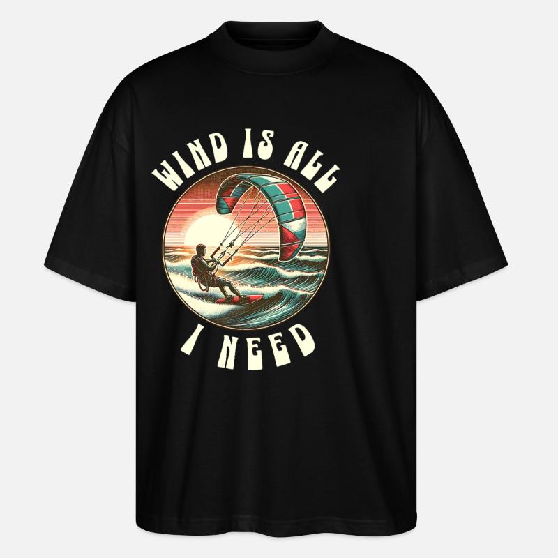Kitesurf Kitesurfer Kiteboard - T-shirt bio Blaster 2.0 coupe oversize Stanley/Stella Unisexe - noir