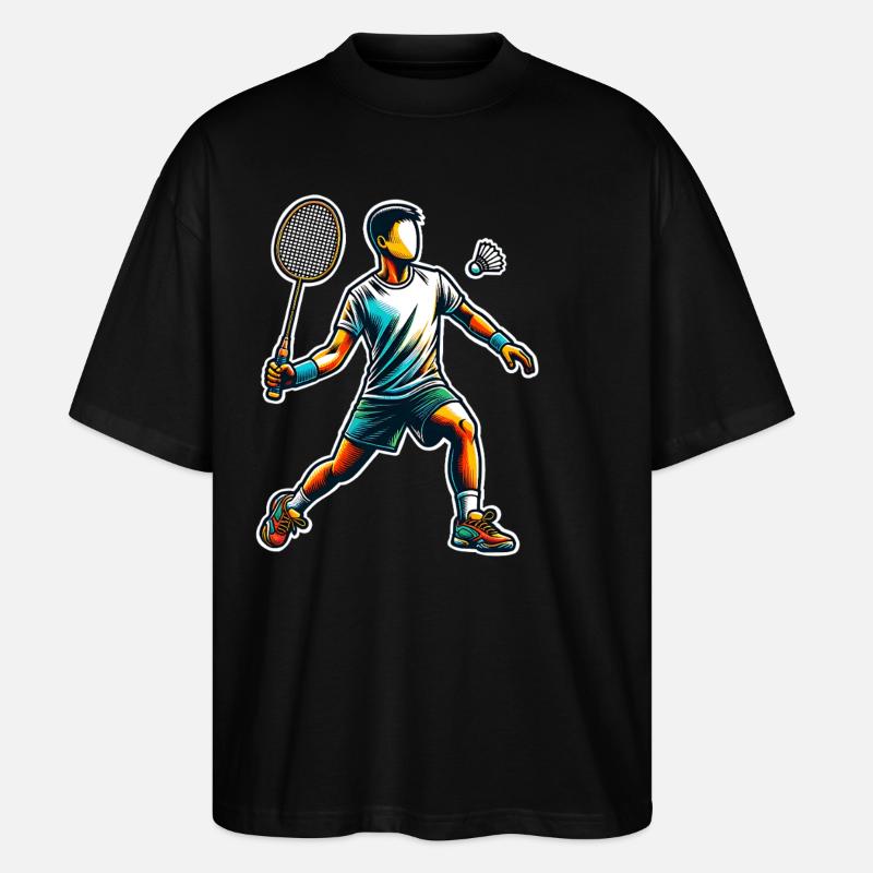 Badminton - Stanley/Stella Oversized Unisex Bio T-Shirt Blaster 2.0 - Schwarz