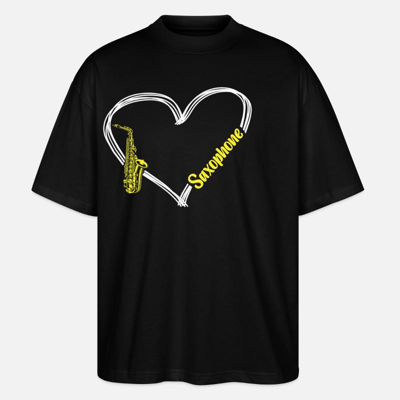 Saxophone Saxophone - Stanley/Stella Oversized Unisex Bio T-Shirt Blaster 2.0 - Schwarz