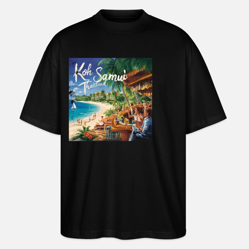 Koh Samui - Stanley/Stella Oversized Unisex Bio T-Shirt Blaster 2.0 - Schwarz