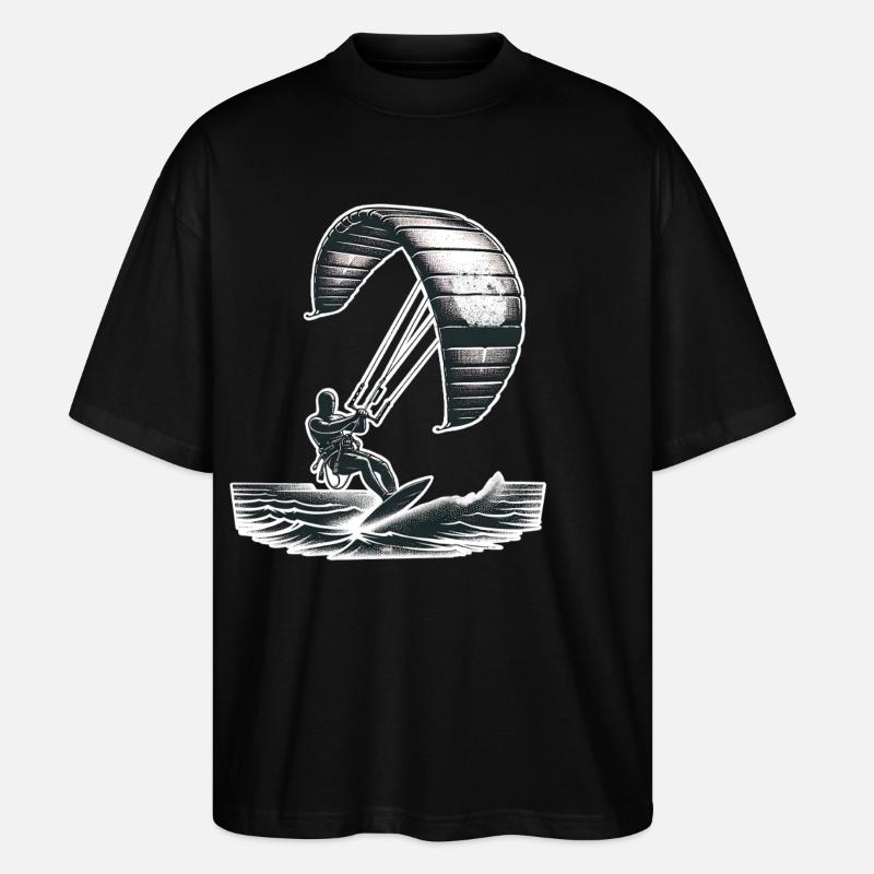 Kitesurf Kitesurfer Kiteboard - T-shirt bio Blaster 2.0 coupe oversize Stanley/Stella Unisexe - noir