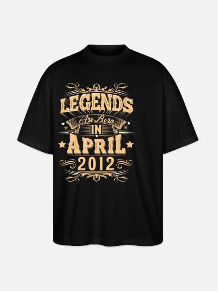April 2012 Birthday Legend - Stanley/Stella Oversized Unisex Organic T-shirt Blaster 2.0 - black