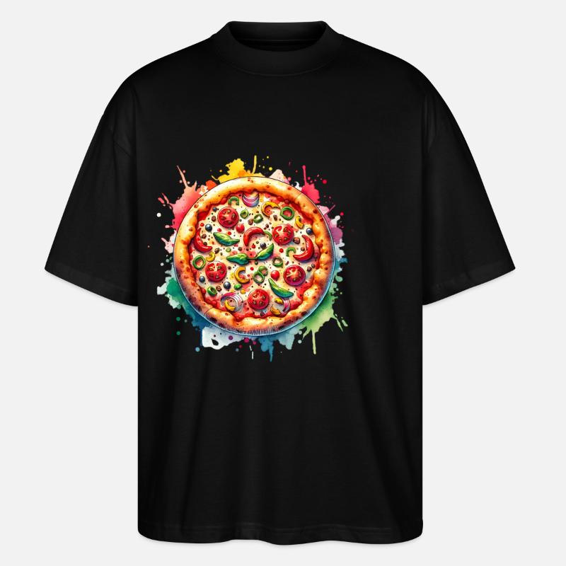 Pizza - T-shirt bio Blaster 2.0 coupe oversize Stanley/Stella Unisexe - noir