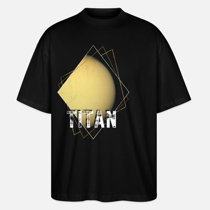 Titan Saturne Lune - T-shirt bio Blaster 2.0 coupe oversize Stanley/Stella Unisexe - noir