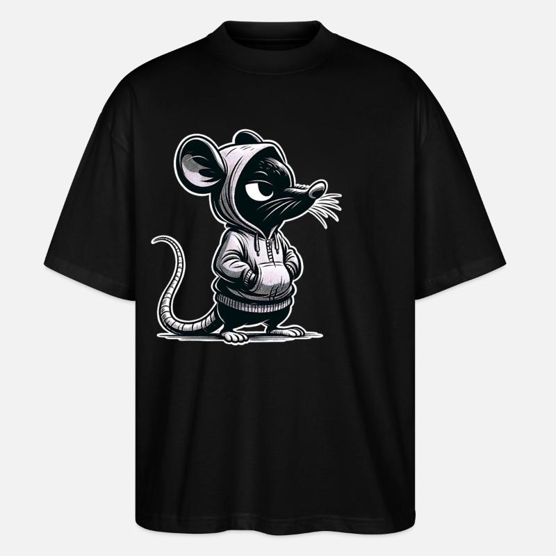 Mouse - Stanley/Stella Oversized Unisex Organic T-shirt Blaster 2.0 - black