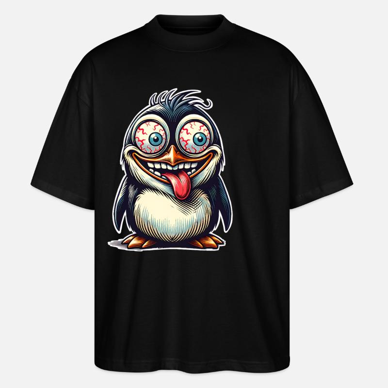 Pinguin - Stanley/Stella Oversized Unisex Bio T-Shirt Blaster 2.0 - Schwarz