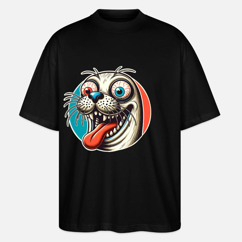 Seal seal - Stanley/Stella Oversized Unisex Organic T-shirt Blaster 2.0 - black