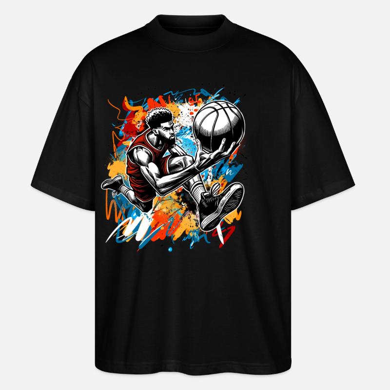 Basket-ball Joueurs de basket-ball - T-shirt bio Blaster 2.0 coupe oversize Stanley/Stella Unisexe - noir