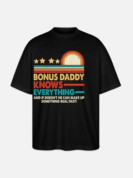 Bonus Dad - Stanley/Stella Oversized Unisex Organic T-shirt Blaster 2.0 - black