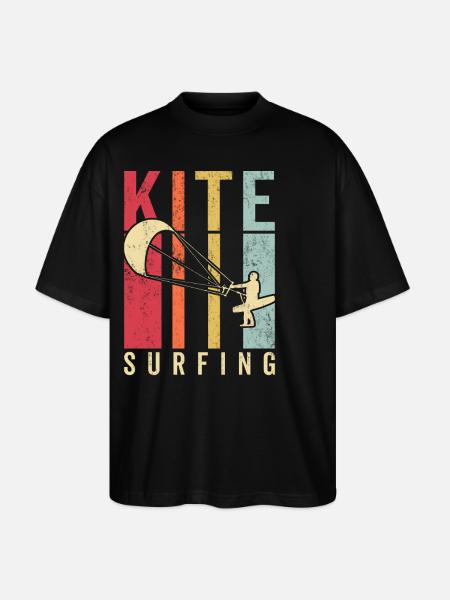 Kitesurfer Kiteboard Kitesurfing Kitesurf - Stanley/Stella Oversized Unisex Organic T-shirt Blaster 2.0 - black