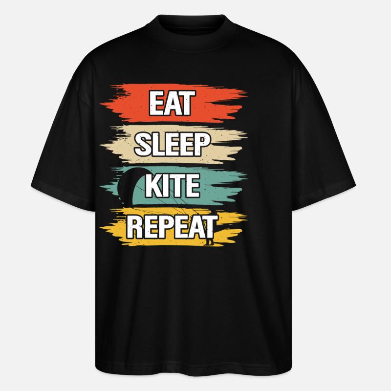 Kitesurfeur Kiteboard Kitesurf Kitesurf - T-shirt bio Blaster 2.0 coupe oversize Stanley/Stella Unisexe - noir