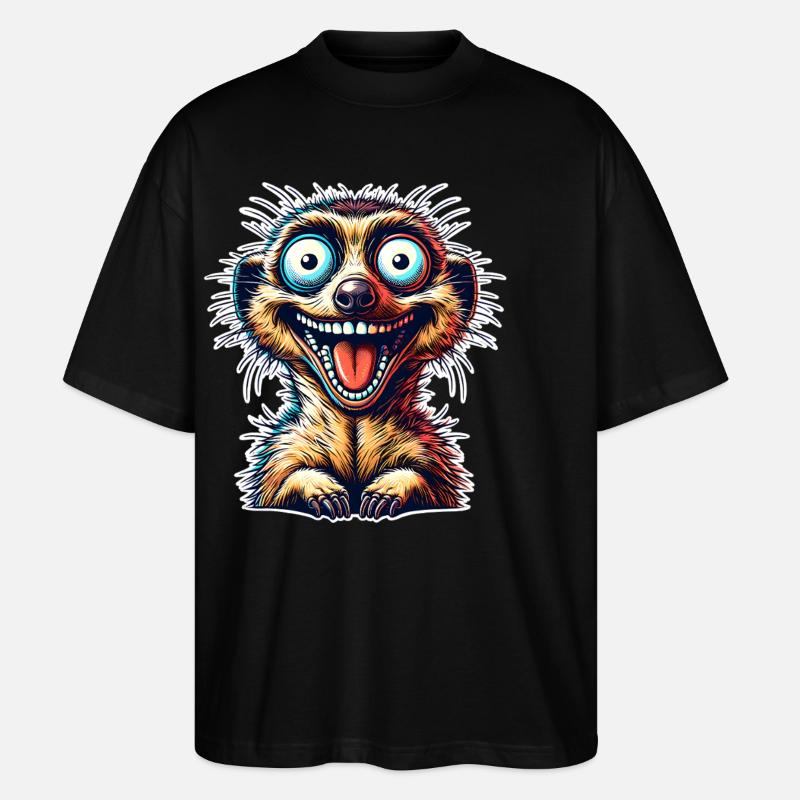 Erdmännchen - Stanley/Stella Oversized Unisex Bio T-Shirt Blaster 2.0 - Schwarz