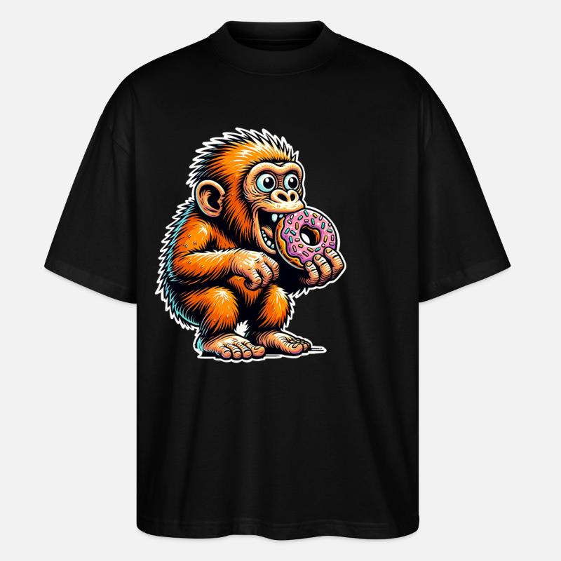 Neandertaler Donut - Stanley/Stella Oversized Unisex Bio T-Shirt Blaster 2.0 - Schwarz
