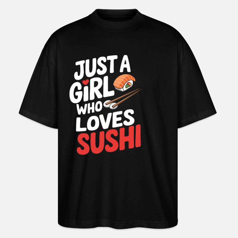 Sushi - Stanley/Stella Oversized Unisex Bio T-Shirt Blaster 2.0 - Schwarz