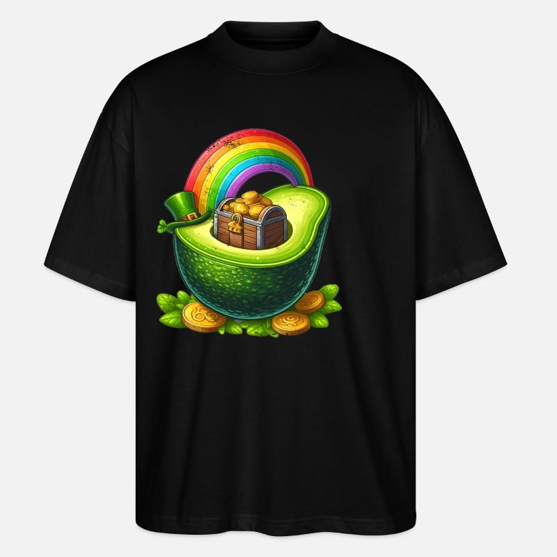 Avocado St. Patricks Day - Stanley/Stella Oversized Unisex Bio T-Shirt Blaster 2.0 - Schwarz