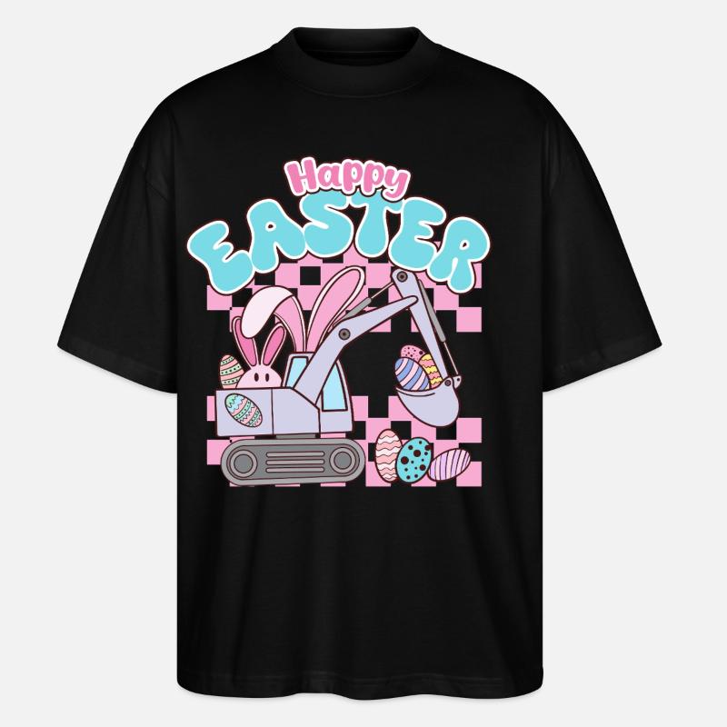 Happy Easter - Stanley/Stella Oversized Unisex Bio T-Shirt Blaster 2.0 - Schwarz