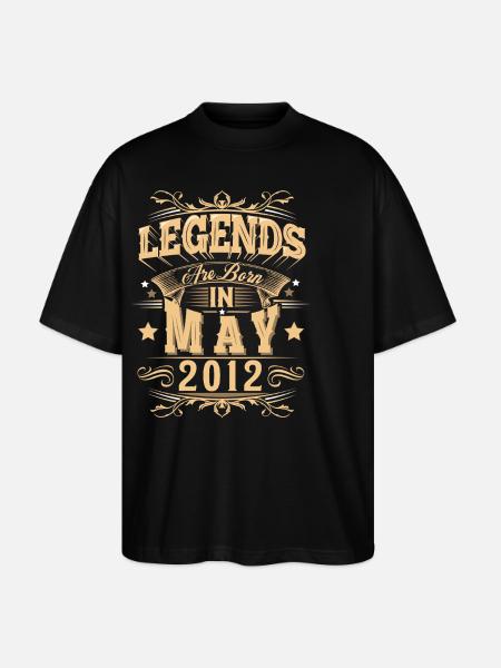 May 2012 Birthday Legend - Stanley/Stella Oversized Unisex Organic T-shirt Blaster 2.0 - black