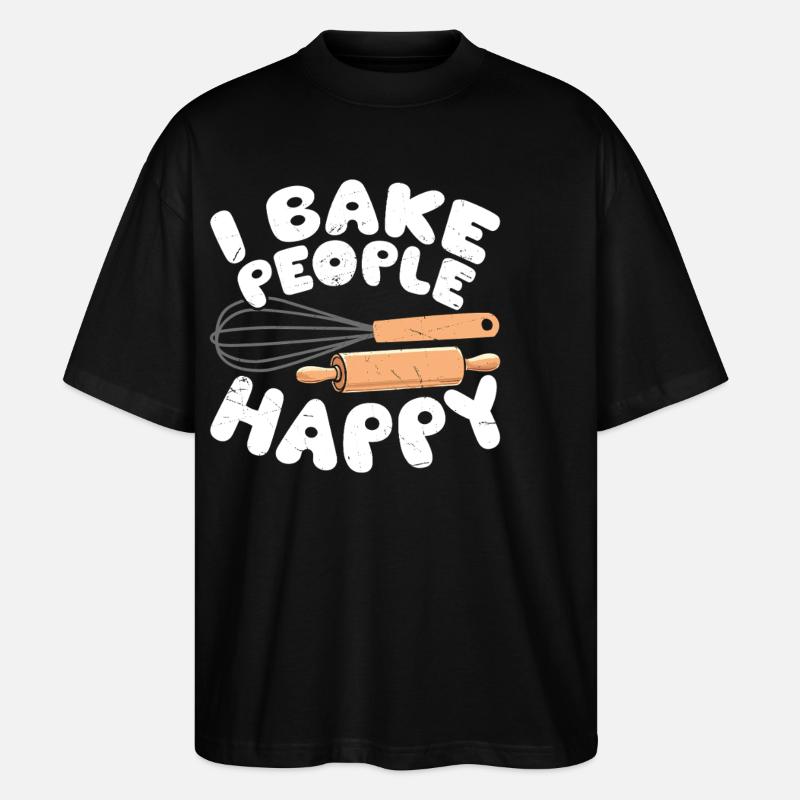 Baking Baker Bakery - Stanley/Stella Oversized Unisex Organic T-shirt Blaster 2.0 - black