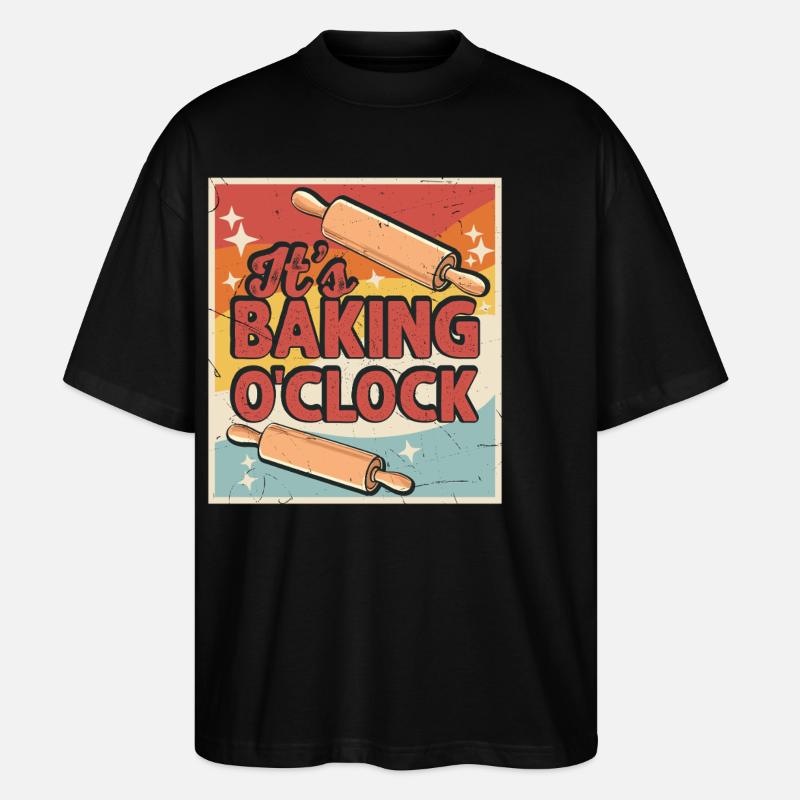 Backen Bäcker Bäckerei - Stanley/Stella Oversized Unisex Bio T-Shirt Blaster 2.0 - Schwarz