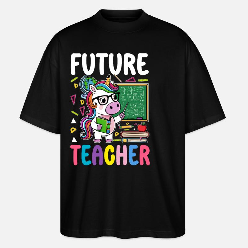 Future Teacher - Stanley/Stella Oversized Unisex Bio T-Shirt Blaster 2.0 - Schwarz