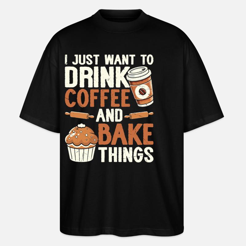 Baking Baker Bakery - Stanley/Stella Oversized Unisex Organic T-shirt Blaster 2.0 - black