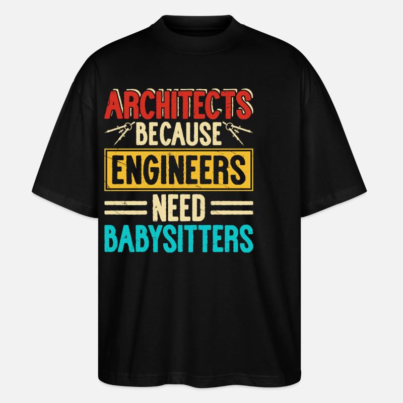Architekt - Stanley/Stella Oversized Unisex Bio T-Shirt Blaster 2.0 - Schwarz