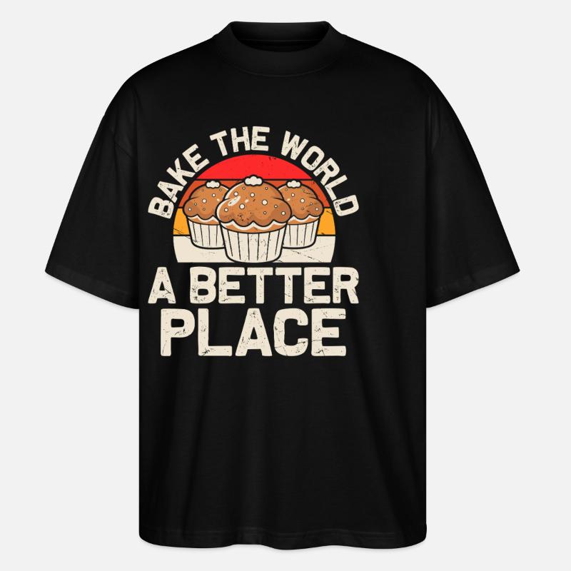 Baking Baker Bakery - Stanley/Stella Oversized Unisex Organic T-shirt Blaster 2.0 - black