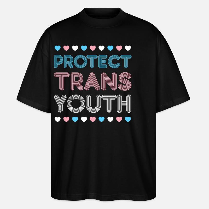 Transgender Trans LGBT Pride - Stanley/Stella Oversized Unisex Bio T-Shirt Blaster 2.0 - Schwarz