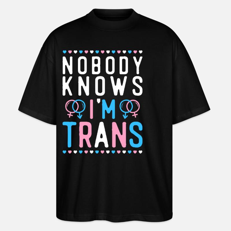 Transgender Trans LGBT Pride - Stanley/Stella Oversized Unisex Bio T-Shirt Blaster 2.0 - Schwarz
