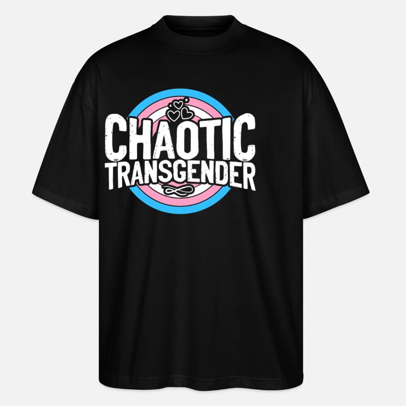 Transgender Trans LGBT Pride - Stanley/Stella Oversized Unisex Bio T-Shirt Blaster 2.0 - Schwarz